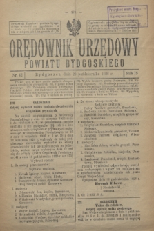 Orędownik Urzędowy Powiatu Bydgoskiego. R.75, nr 42 (20 października 1926)