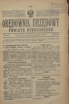 Orędownik Urzędowy Powiatu Bydgoskiego. R.75, nr 47 (24 listopada 1926)