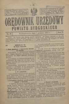 Orędownik Urzędowy Powiatu Bydgoskiego. R.75, nr 48 (1 grudnia 1926)