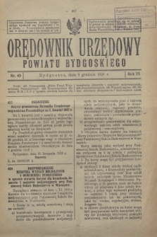 Orędownik Urzędowy Powiatu Bydgoskiego. R.75, nr 49 (8 grudnia 1926)