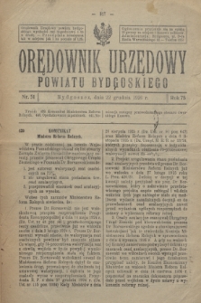 Orędownik Urzędowy Powiatu Bydgoskiego. R.75, nr 51 (22 grudnia 1926)