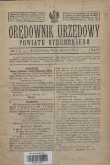 Orędownik Urzędowy Powiatu Bydgoskiego. R.76, nr 1 (5 stycznia 1927)