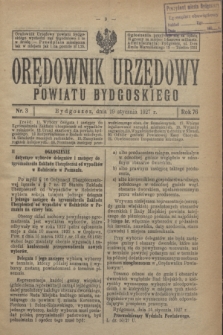 Orędownik Urzędowy Powiatu Bydgoskiego. R.76, nr 3 (19 stycznia 1927)