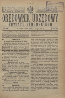 Orędownik Urzędowy Powiatu Bydgoskiego. R.76, nr 18 (4 maja 1927)