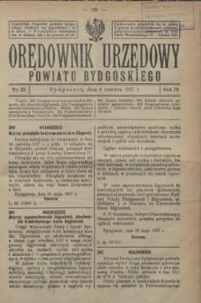 Orędownik Urzędowy Powiatu Bydgoskiego. R.76, nr 23 (8 czerwca 1927)