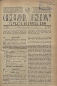 Orędownik Urzędowy Powiatu Bydgoskiego. R.76, nr 28 (6 lipca 1927)