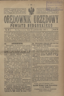 Orędownik Urzędowy Powiatu Bydgoskiego. R.76, nr 42 (12 października 1927)