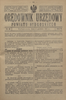 Orędownik Urzędowy Powiatu Bydgoskiego. R.76, nr 51 (14 grudnia 1927)