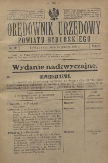 Orędownik Urzędowy Powiatu Bydgoskiego. R.76, nr 52 (14 grudnia 1927)