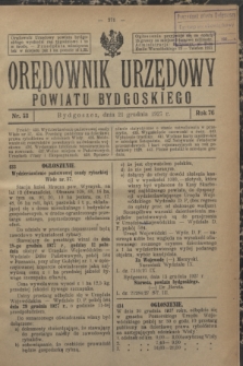 Orędownik Urzędowy Powiatu Bydgoskiego. R.76, nr 53 (21 grudnia 1927)