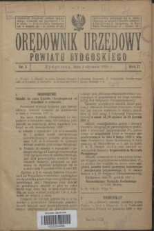 Orędownik Urzędowy Powiatu Bydgoskiego. R.77, nr 1 (4 stycznia 1928)