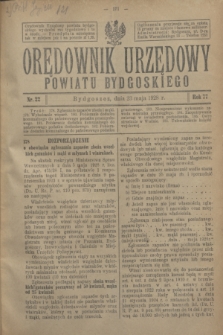 Orędownik Urzędowy Powiatu Bydgoskiego. R.77, nr 22 (23 maja 1928)