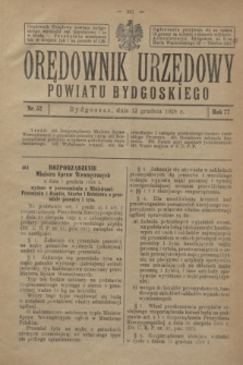 Orędownik Urzędowy Powiatu Bydgoskiego. R.77, nr 52 (12 grudnia 1928)
