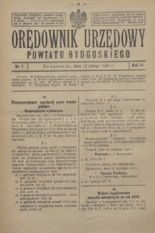 Orędownik Urzędowy Powiatu Bydgoskiego. R.78, nr 7 (13 lutego 1929)