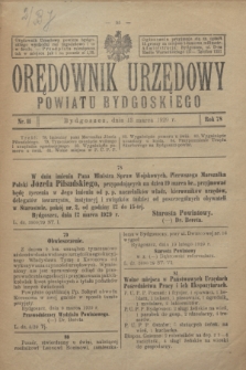 Orędownik Urzędowy Powiatu Bydgoskiego. R.78, nr 11 (13 marca 1929)