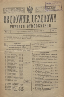 Orędownik Urzędowy Powiatu Bydgoskiego. R.75, nr 5 (3 lutego 1926)