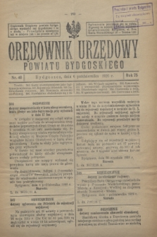 Orędownik Urzędowy Powiatu Bydgoskiego. R.75, nr 40 (6 października 1926)
