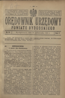 Orędownik Urzędowy Powiatu Bydgoskiego. R.77, nr 45 (24 października 1928)