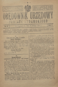 Orędownik Urzędowy Powiatu Bydgoskiego. R.78, nr 9 (27 lutego 1929)