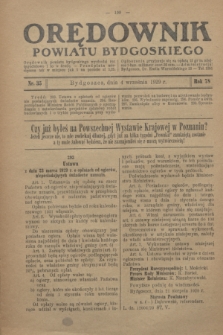 Orędownik Powiatu Bydgoskiego : wychodzi raz tygodniowo i to w środę. R.78, nr 35 (4 września 1929)