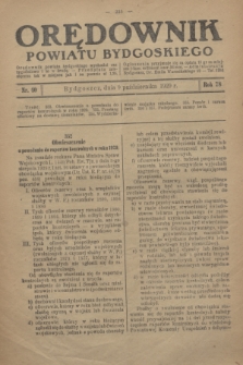 Orędownik Powiatu Bydgoskiego : wychodzi raz tygodniowo i to w środę. R.78, nr 40 (9 października 1929)