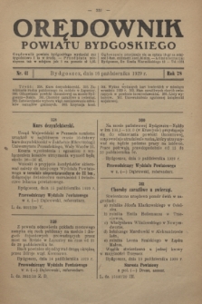 Orędownik Powiatu Bydgoskiego : wychodzi raz tygodniowo i to w środę. R.78, nr 41 (16 października 1929)
