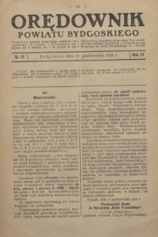 Orędownik Powiatu Bydgoskiego : wychodzi raz tygodniowo i to w środę. R.78, nr 42 (23 października 1929)