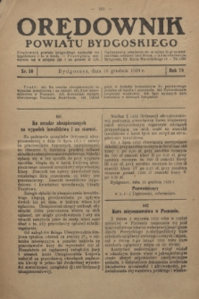 Orędownik Powiatu Bydgoskiego : wychodzi raz tygodniowo i to w środę. R.78, nr 50 (18 grudnia 1929)