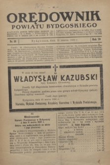 Orędownik Powiatu Bydgoskiego : wychodzi raz tygodniowo i to w środę. R.79, nr 13 (19 marca 1930)