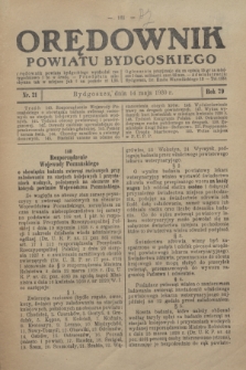 Orędownik Powiatu Bydgoskiego : wychodzi raz tygodniowo i to w środę. R.79, nr 21 (14 maja 1930)