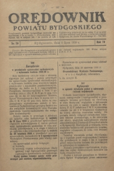 Orędownik Powiatu Bydgoskiego : wychodzi raz tygodniowo i to w środę. R.79, nr 29 (3 lipca 1930)