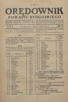 Orędownik Powiatu Bydgoskiego : wychodzi raz tygodniowo i to w środę. R.79, nr 31 (16 lipca 1930)