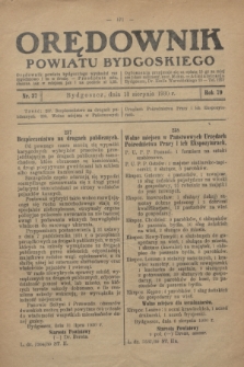 Orędownik Powiatu Bydgoskiego : wychodzi raz tygodniowo i to w środę. R.79, nr 37 (13 sierpnia 1930)