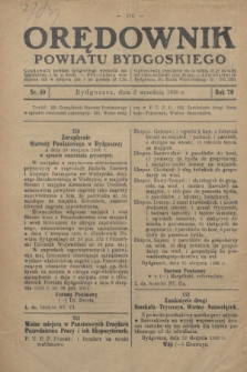 Orędownik Powiatu Bydgoskiego : wychodzi raz tygodniowo i to w środę. R.79, nr 40 (3 września 1930)