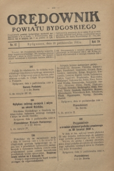 Orędownik Powiatu Bydgoskiego : wychodzi raz tygodniowo i to w środę. R.79, nr 47 (22 października 1930)