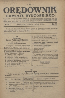 Orędownik Powiatu Bydgoskiego : wychodzi raz tygodniowo i to w środę. R.79, nr 56 (24 grudnia 1930)