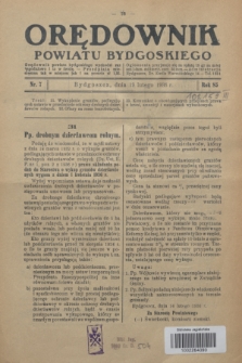 Orędownik Powiatu Bydgoskiego : wychodzi raz tygodniowo i to w środę. R.85, nr 7 (19 lutego 1936)