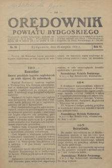 Orędownik Powiatu Bydgoskiego : wychodzi raz tygodniowo i to w środę. R.85, nr 35 (26 sierpnia 1936)