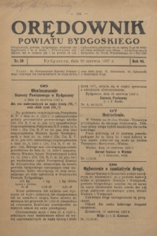 Orędownik Powiatu Bydgoskiego : wychodzi raz tygodniowo i to w środę. R.86, nr 26 (30 czerwca 1937)