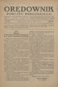 Orędownik Powiatu Bydgoskiego : wychodzi raz tygodniowo i to w środę. R.86, nr 29 (21 lipca 1937)