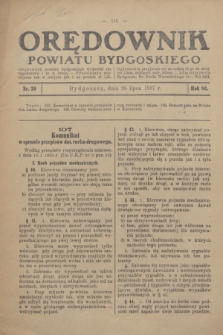 Orędownik Powiatu Bydgoskiego : wychodzi raz tygodniowo i to w środę. R.86, nr 30 (28 lipca 1937)