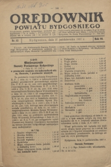 Orędownik Powiatu Bydgoskiego : wychodzi raz tygodniowo i to w środę. R.86, nr 43 (27 października 1937)