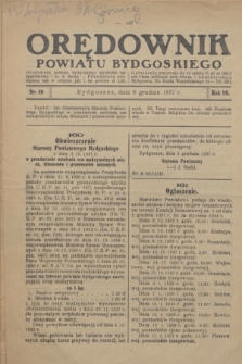 Orędownik Powiatu Bydgoskiego : wychodzi raz tygodniowo i to w środę. R.86, nr 49 (8 grudnia 1937)