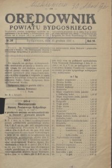 Orędownik Powiatu Bydgoskiego : wychodzi raz tygodniowo i to w środę. R.86, nr 50 (15 grudnia 1937)