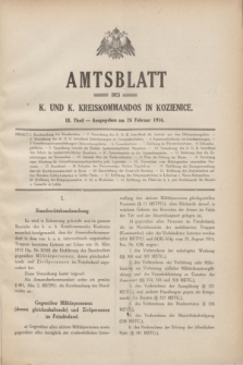 Amtsblatt des K. u. K. Kreiskommandos in Kozienice. 1916, Theil 3 (26 Februar)