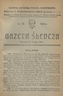 Gazeta Śledcza. [R.2], L. 73 (3 lipca 1920)
