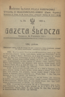 Gazeta Śledcza. [R.2], L. 90 (9 września 1920)