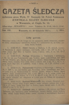 Gazeta Śledcza. R.8, L. 1026 (26 listopada 1927)