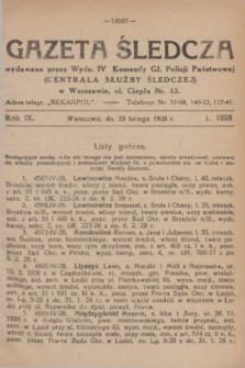 Gazeta Śledcza. R.9, L. 1059 (23 lutego 1928)
