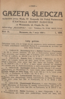 Gazeta Śledcza. R.9, L. 1086 (7 maja 1928)